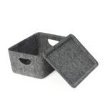 Felt Bin with Lid Dark Gray - Bullseye's Playground™ - Image 2