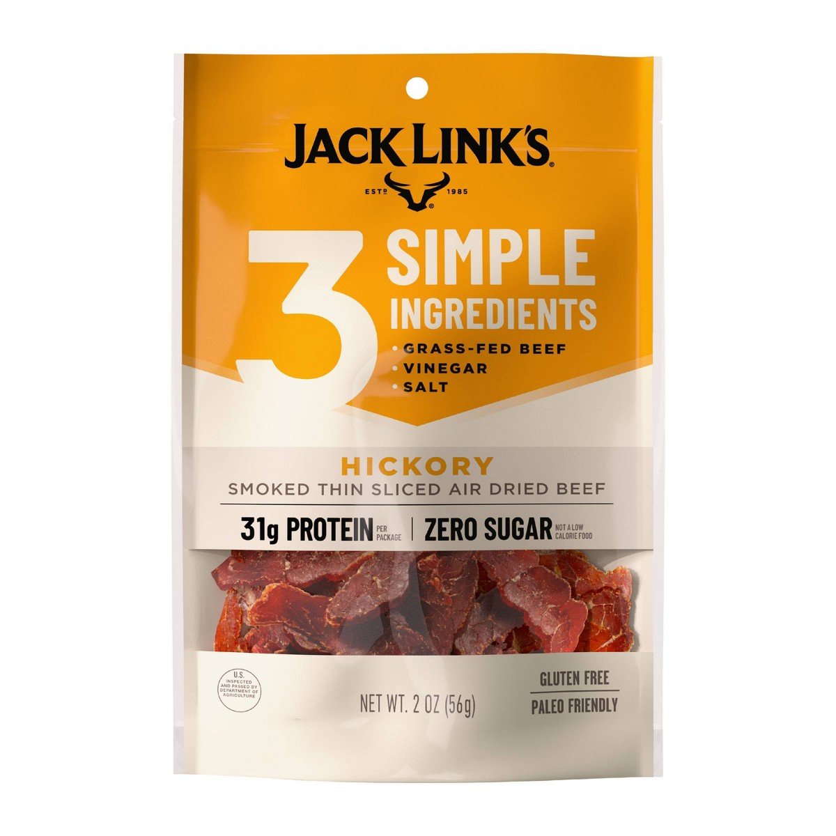 GUEST_6ad96568-4e0a-427b-9cb0-f1acd6e2e116.jpg Jack Link's Hickory Smoked Air Dried Jerky Steak Strips - 2oz - Image 1