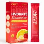 Clevr Hydration Electrolyte Mix with Gut Supporting Probiotics - Strawberry Lemonade, Non-Caffeinated- 0.27oz/6ct