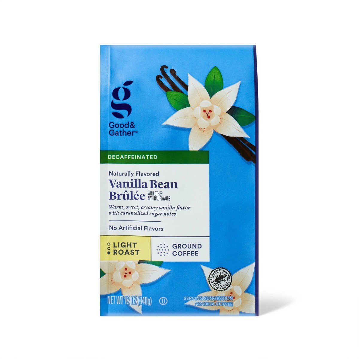 GUEST_6b34336c-e6c8-4f3a-b0e4-17c9a3be5346.jpg Naturally Flavored Vanilla Bean Brulee Light Roast Ground Coffee - Decaf - 12oz - Good & Gatherâ„¢ - Image 1