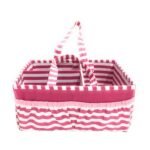 Bacati - Pin Stripes Fuschia Storage Caddy - Image 5