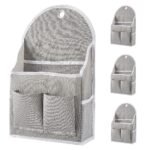 Storage Bins, Storage Organizer, 8 Pack Cotton Linen Wall Hanging Storage Bag with Waterproof Coating, Metal Grommet Hooks for Bedroom - Image 8