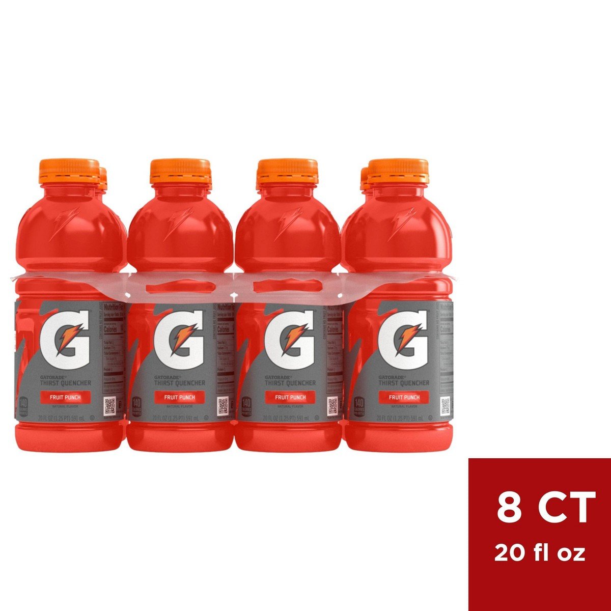 GUEST_6be2c5ef-4d95-4ad1-9993-9497d1a73f67.jpg Gatorade Fruit Punch Sports Drink - 8pk/20 fl oz Bottles: Non-Caffeinated - Image 1