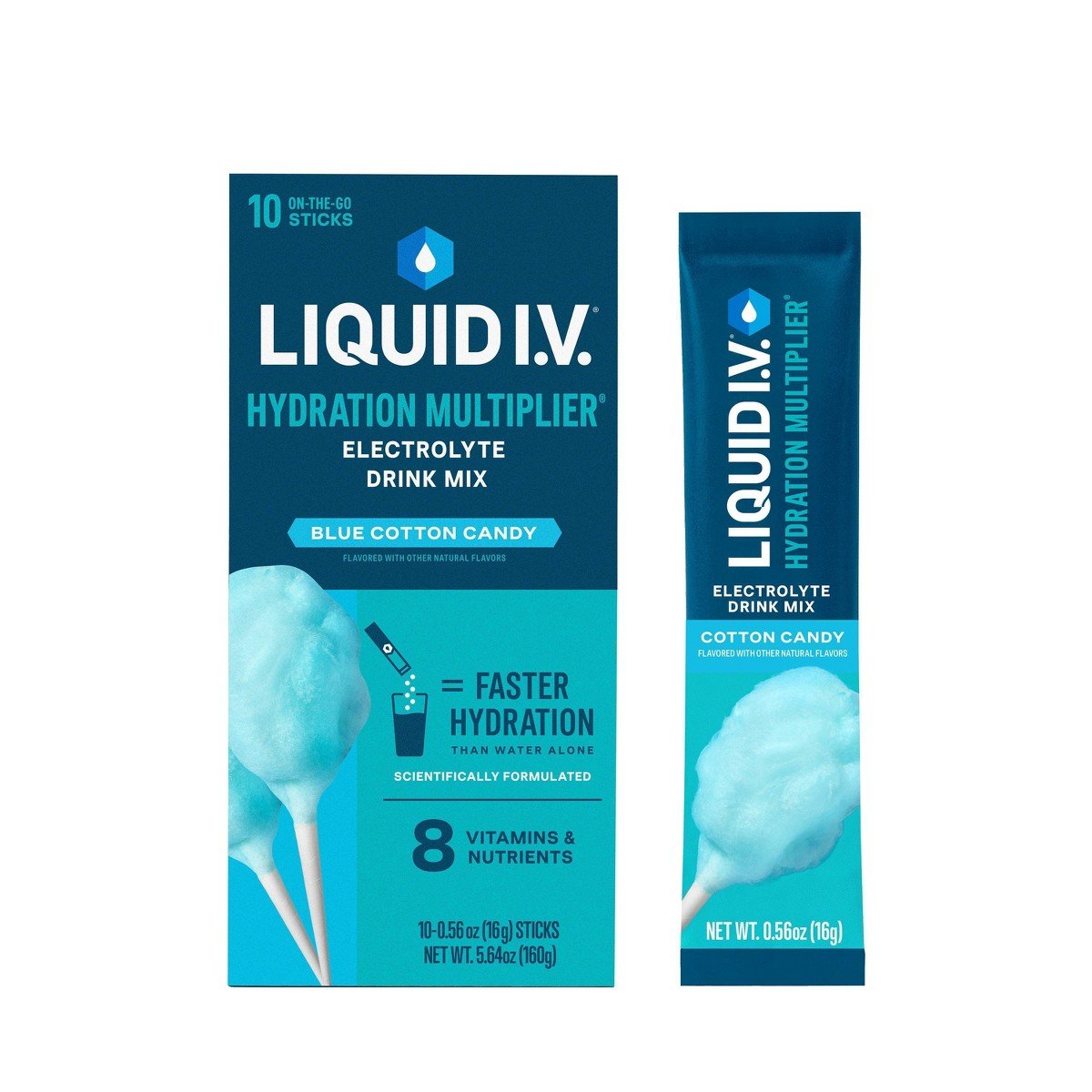 GUEST_6c3a201b-8fba-434c-83ea-70ff13d1ff9b.jpg Liquid I.V. Hydration Powder Electrolyte Supplements - Cotton Candy - 5.64oz/10ct - Image 1