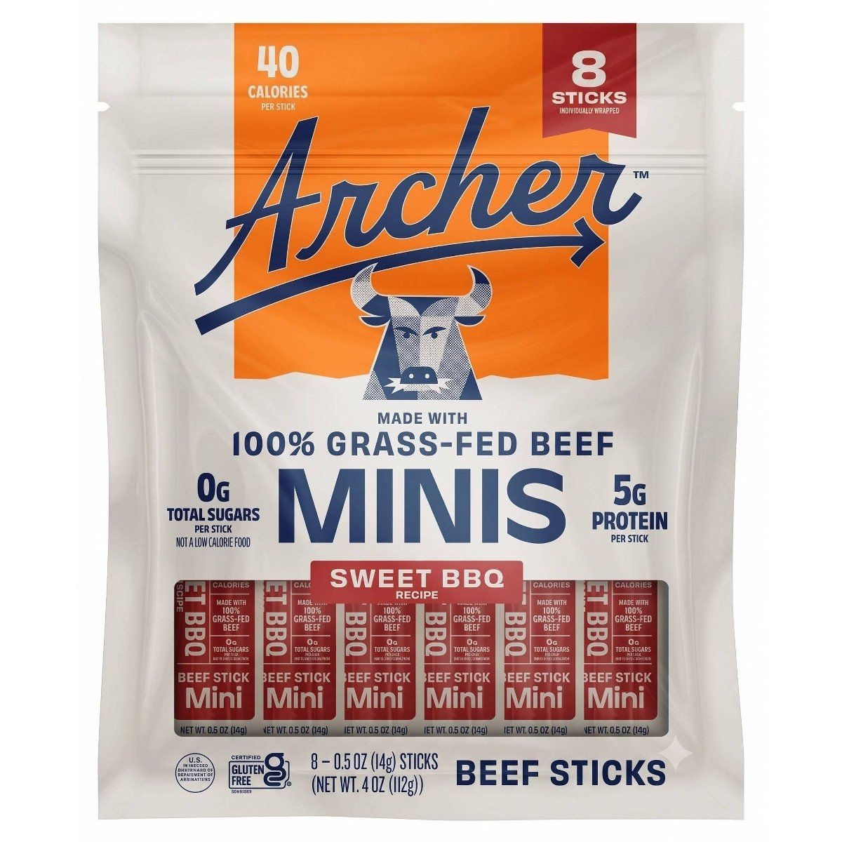 GUEST_6c9b6efa-ecf8-4d9a-b582-f308a10ac406.jpg Archer Jerky Sweet BBQ Mini Meat Sticks - 4oz/8ct - Image 1