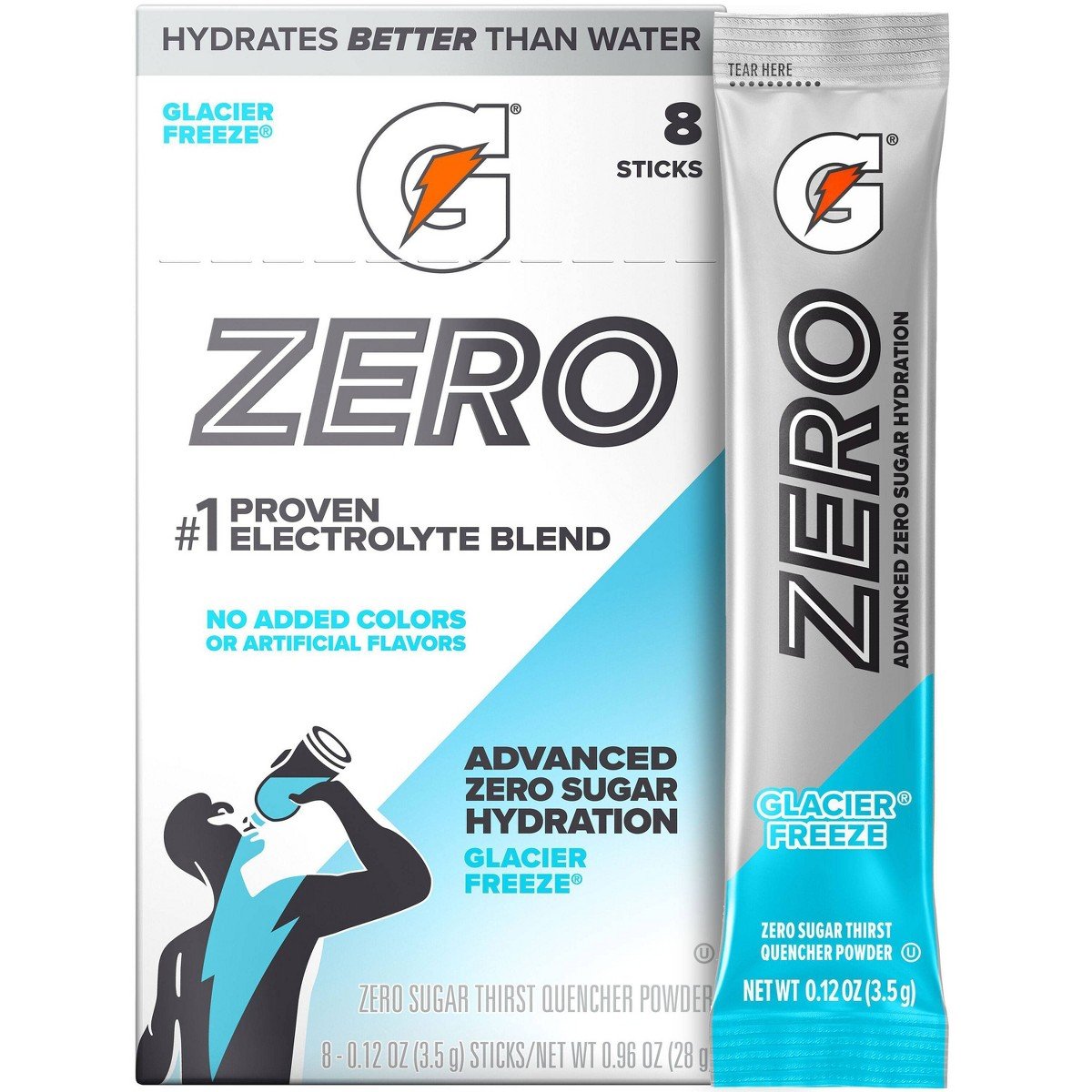 GUEST_6cbf004c-3567-4d85-8d3a-fa83491a2d99.jpg Gatorade GZERO Glacier Freeze Sports Drink Mix - 8pk - Image 1
