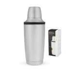 Viski Alchemi 18oz Vacuum Insulated Cocktail Shaker with Citrus Reamer, Jigger Cap, Stainless Steel with Leakproof Silicone Seal, Travel, Bar Gifts