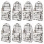 Storage Bins, Storage Organizer, 8 Pack Cotton Linen Wall Hanging Storage Bag with Waterproof Coating, Metal Grommet Hooks for Bedroom - Image 7