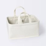 Waffle Weave Rectangular Diaper Caddy with Handles - Cloud Island™ Cream: Fabric, 13.5" Depth, 897.75 Volume