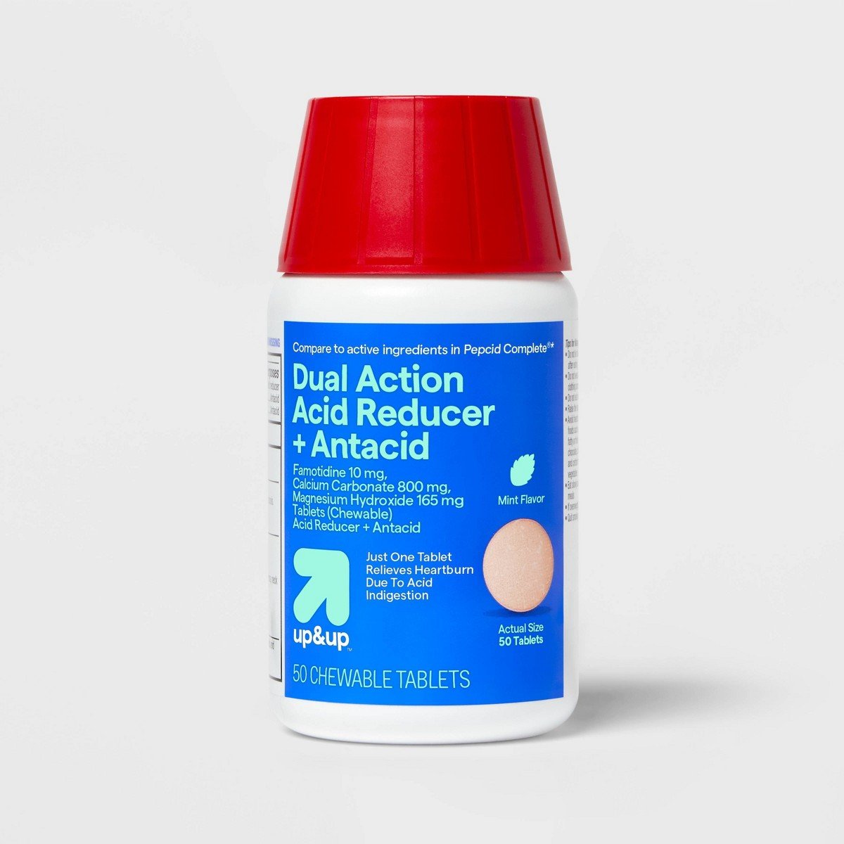 GUEST_7079f56e-f3d9-4b0c-9680-36f5d427b914.jpg Famotidine 10mg Dual-Action Acid Controller Chew Tablets - Mint Flavor - 50ct - up&up™ - Image 1