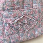 Alilang Floral Quilted Storage Tote with Handles and Front Pocket - Pink - Image 4