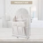 Storage Bins, Storage Organizer, 8 Pack Cotton Linen Wall Hanging Storage Bag with Waterproof Coating, Metal Grommet Hooks for Bedroom - Image 3