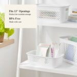 Narrow Small Rounded Rectangle Decorative Plastic Bin White - Brightroomâ„¢ - Image 4