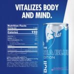 Red Bull Sea Blue Edition - Energy Drink - Juneberry - 8.4 fl oz: Low Fat, Caffeinated - Image 3