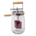 Lehman's Dazey Butter Churn, Vintage Style Non-Electric Hand Crank, Makes up to 8 oz in 10 to 15 Minutes, 11 inches high