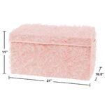 Sweet Jojo Designs Girl Fabric Storage Toy Bin Rose Solid Blush Pink - Image 4