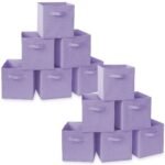 Casafield Set of 12 Collapsible Fabric Storage Cube Bins, Gray - 11" Foldable Cloth Baskets for Shelves and Cubby Organizers - Image 9