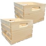 Wilson's Cube Wooden Pine Crates - 2 Pack - 12.5" x 12.5" x 9.25"