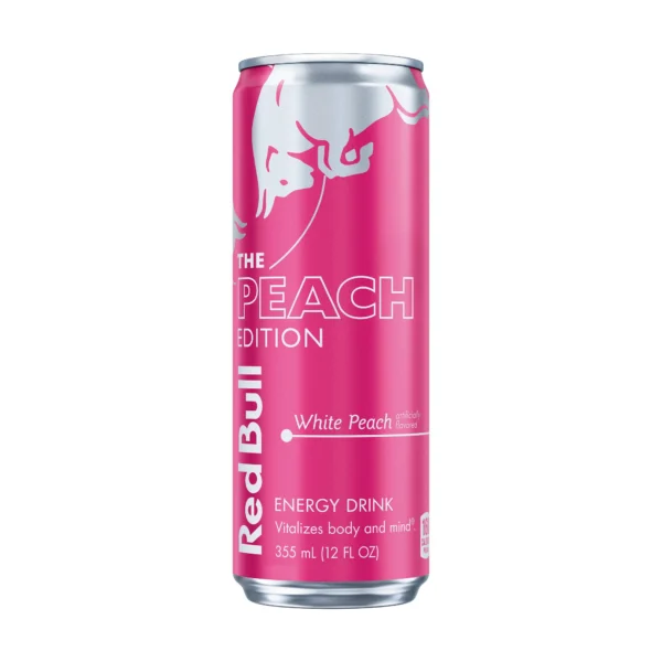 Red Bull Peach Edition Energy Drink - White Peach - 12 fl oz: Low Fat, Caffeinated