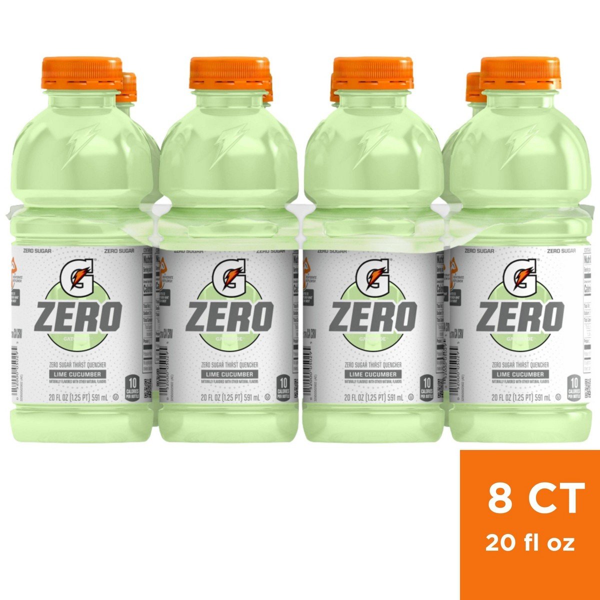 GUEST_799c67c4-4546-4df9-972b-248dd7dcdf22.jpg Gatorade G Zero Lime Cucumber Sports Drink - 8pk/20 fl oz Bottles: Non-Caffeinated, Low Calorie - Image 1