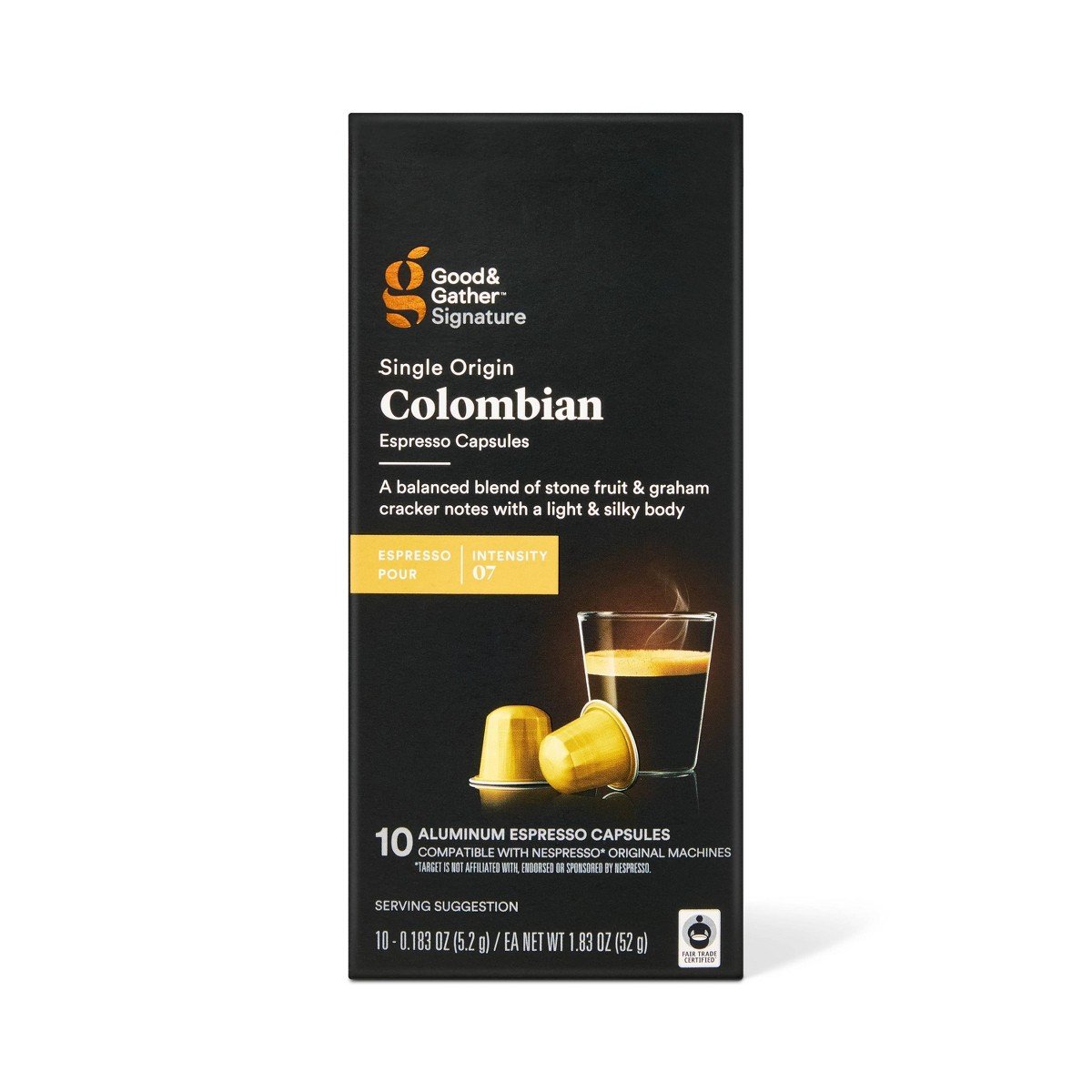 GUEST_7a3c10a7-0b66-4819-a96a-100226815d10.jpg Signature Single Origin Colombian Espresso Roast Coffee Pods - 10ct - Good & Gatherâ„¢ - Image 1