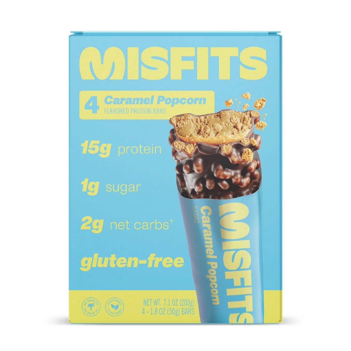GUEST_7a43f881-fb06-4536-a590-4d4cb3dd5ab3.jpg Misfits Health Plant Based Caramel Popcorn Protein Bars - 7.10oz/4pk - Image 1