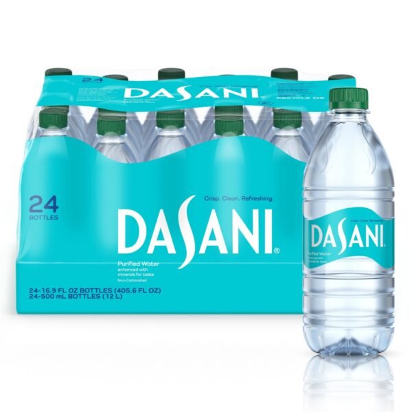 Dasani Purified Water - 24pk/16.9 fl oz Bottles: Non-Caffeinated