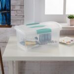 Sterilite Medium Nesting ShowOffs, Stackable Storage Bin with Latch Lid, 30 Pack - Image 4
