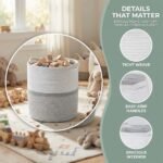 REGALWOVEN Woven Cotton Rope Lightweight Handcrafted Open Storage Bins 14 x 14 x 16.9 Inch 1 Pc White Grey - Image 5