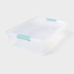 32qt Clear Storage Bin with Latches - Brightroom