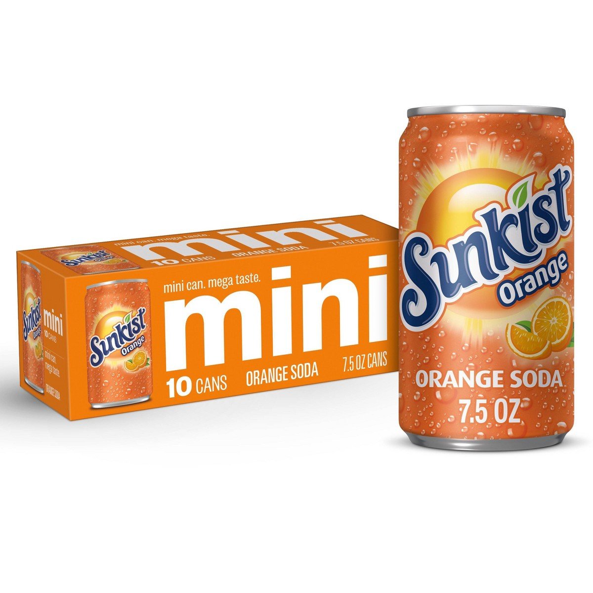 GUEST_7e86939e-018d-4d57-af0f-4bb035789996.jpg Sunkist Orange Soda - 10pk/7.5 fl oz Mini Cans - Image 1