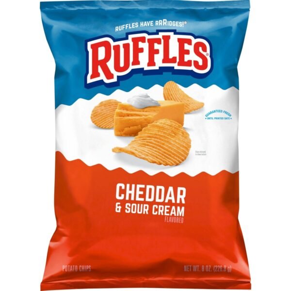Ruffles Cheddar And Sour Cream Potato Chips - 8oz