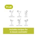True Smoke Tinted Plastic Recipe Cocktail Shaker with Measurement, 16oz Drink Shaker for Home Bar Essentials, Outdoor Party, Gifts for Cocktail Lovers - Image 5