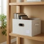 REGALWOVEN 1Pcs Storage Cube, Fabric Collapsible Storage Basket with Lids for Organizing Clothes, Books 14.6*10.6*9.1in - Image 3