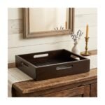 HomeRoots 16" Black Solid Wood Organizing Box - Image 2
