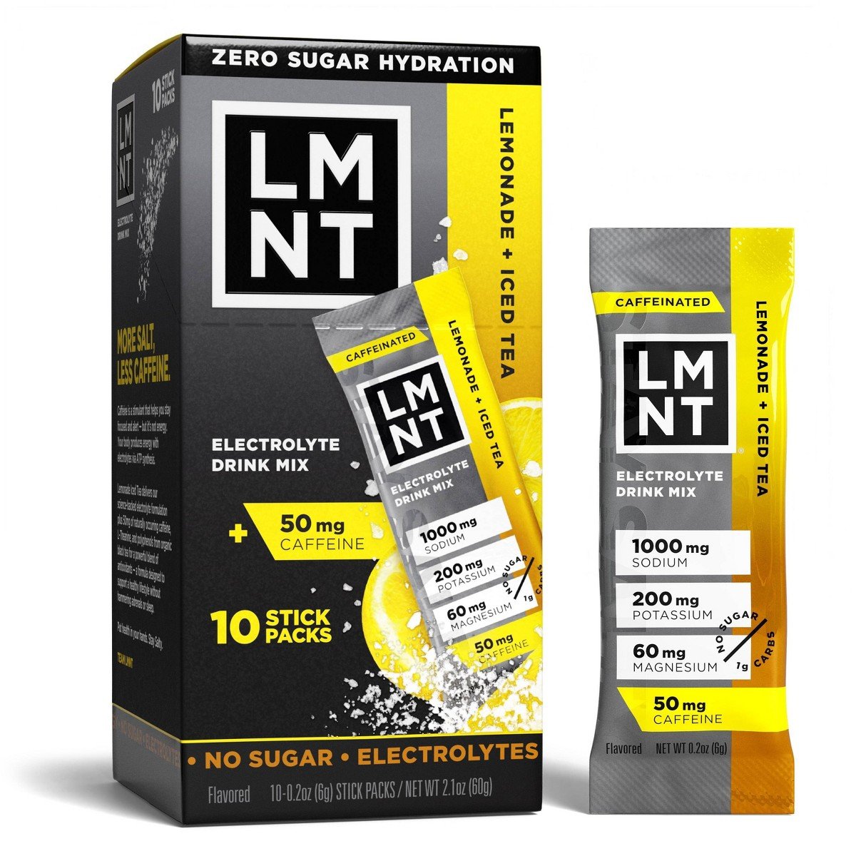 GUEST_8109dd70-2382-4a0c-8672-7c2b30cba88c.jpg LMNT Zero-Sugar Lemonade Iced Tea Salt Electrolytes Drink - 10ct/2.1oz - Image 1