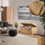 Casafield 36" Storage Trunk with Curved Lid, Safety Hinge - Natural, Water Hyacinth Wicker Storage Chest Basket for Bedroom, Entry Way, Living Room - Image 2