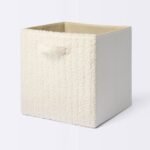 Boucle 13"x13" Storage Cube - Cloud Island™: Capacity 36 Volume, Decorative Storage Bins, 100% Recycled Material