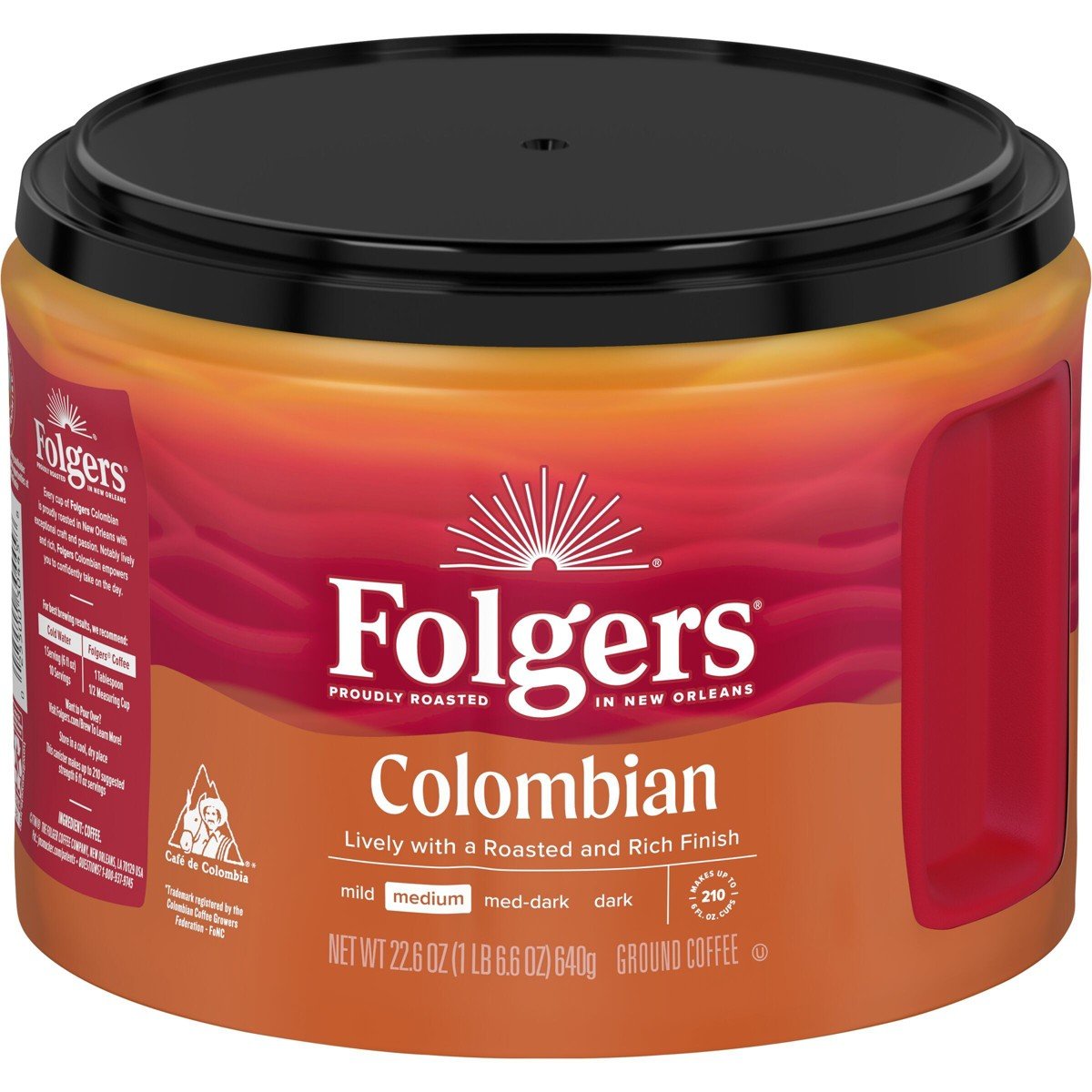 GUEST_828ef9fb-970c-4b07-8602-21edcef55a99.jpg Folgers Colombian Medium Roast Ground Coffee - 22.6oz: Unflavored - Image 1