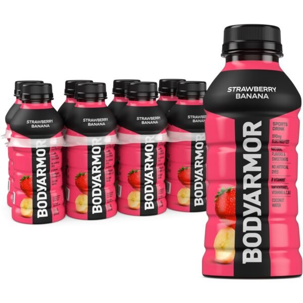 BODYARMOR Strawberry Banana Sports Drink - 8pk/12 fl oz Bottles: Non-Caffeinated