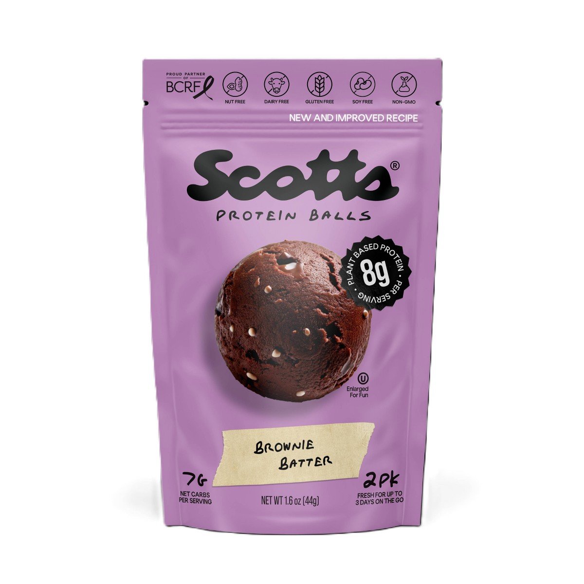 GUEST_830b2ae0-edc8-403a-b934-89fbdc3abe8f.jpg Scott's Brownie Batter Plant-Based Protein Balls - 1.4oz - Image 1