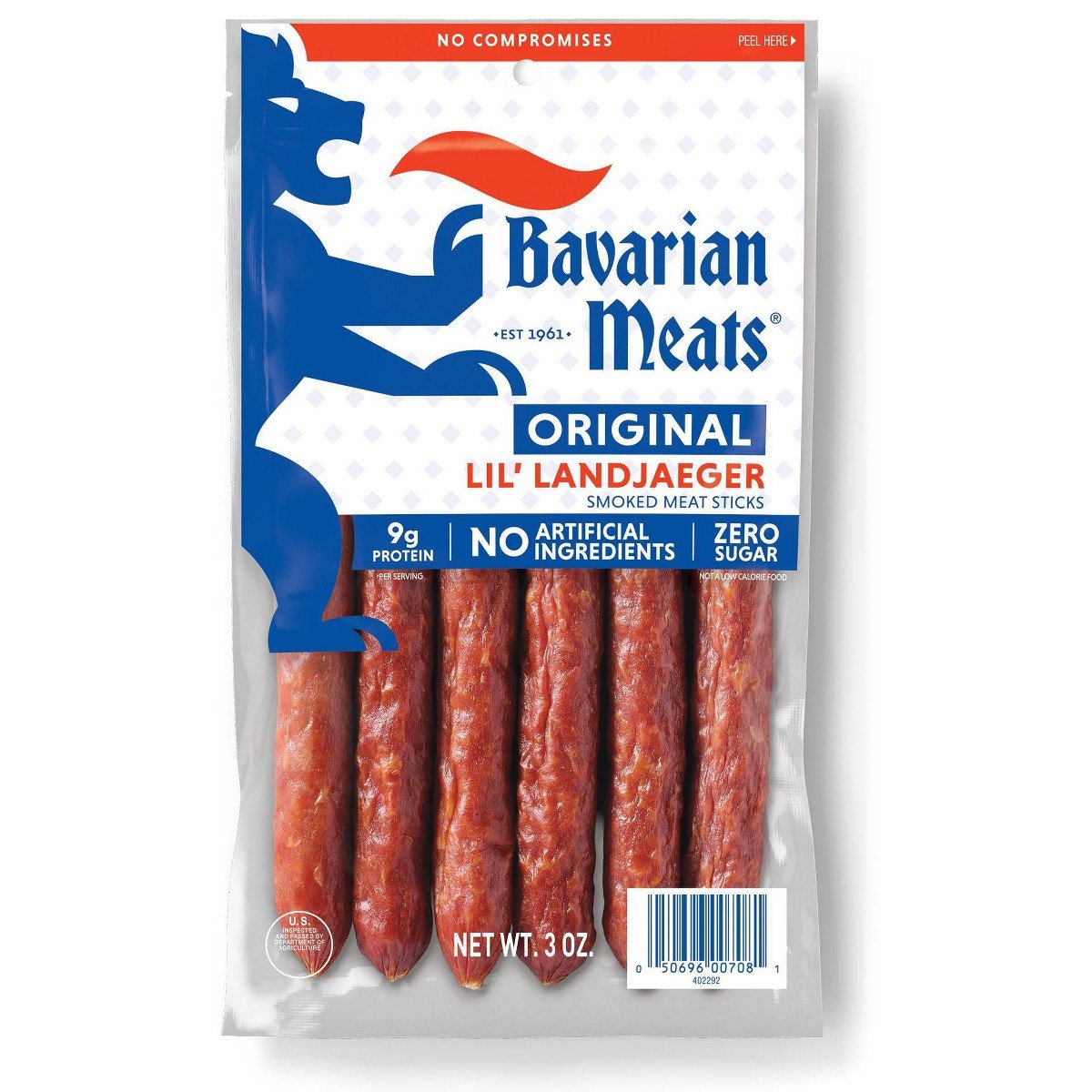 GUEST_8378a2ea-0535-492d-9cd6-b6c2896c566e.jpg Bavarian Lil Landjaeger Meat Sticks - 9g Protein - 3oz - Image 1