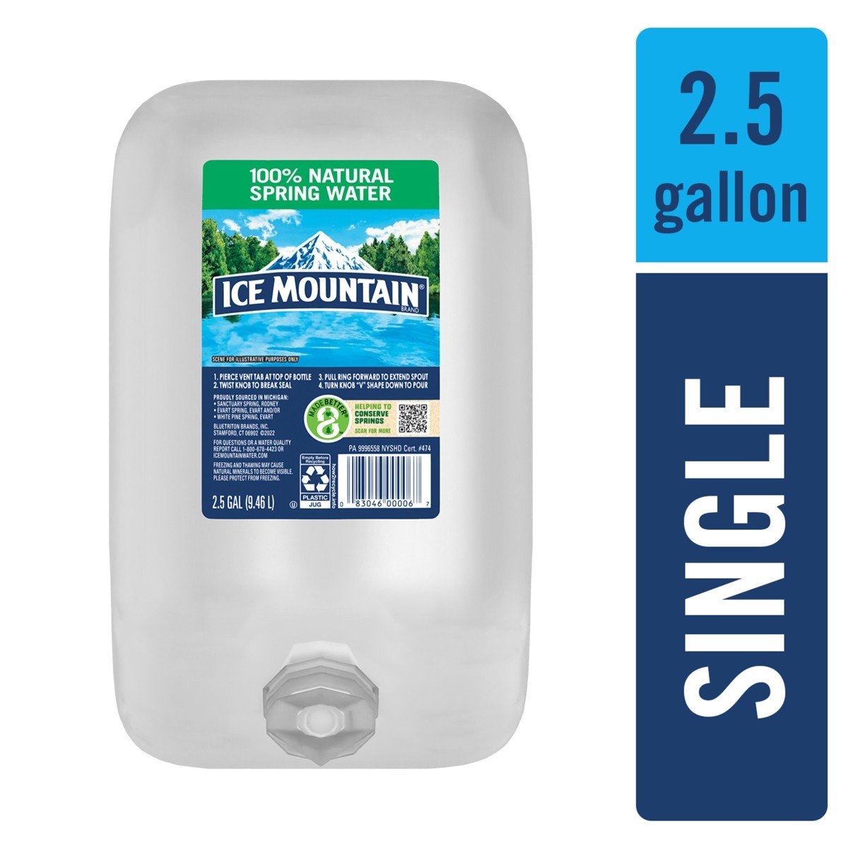 GUEST_8423193e-ed22-4422-8ba1-4a3b904d15c1.jpg Ice Mountain Spring Water - 2.5 Gallon, Plastic Jug: Non-Caffeinated - Image 1