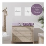 Sweet Jojo Designs Fabric Storage Bins Set Peony Floral Garden Lavender Purple and Ivory - Image 2