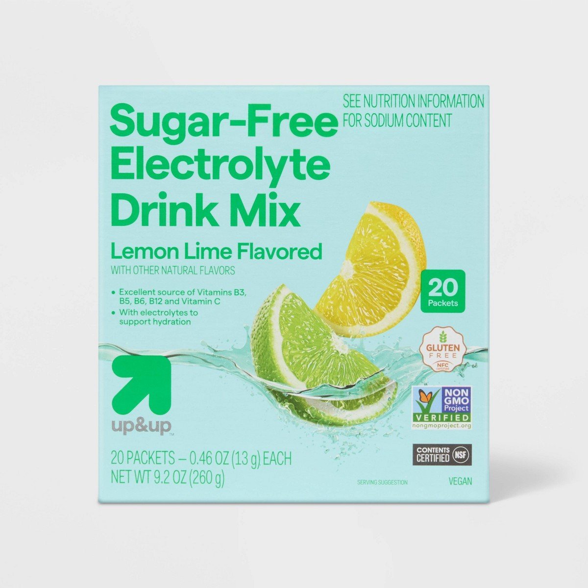 GUEST_844a8d23-fde9-462f-96d8-acb6ecc49171.jpg Sugar Free Hydration Vegan Supplement Powder - Lemon Lime - 9.2oz/20ct - up&up™ - Image 1