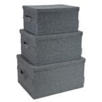 Bigso Foldable Fabric Storage Box with Lid – Collapsible Organizer Bin for Clothes and Closets - Image 4