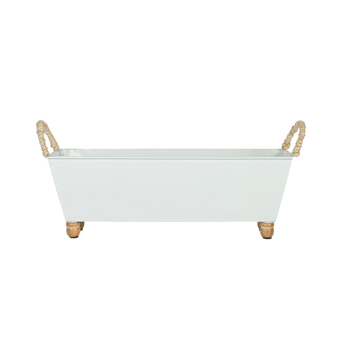 GUEST_8482827f-d490-409a-b9bd-52d1c7fef046.jpg Trough Bin White Metal, Reed & Wood - Image 1