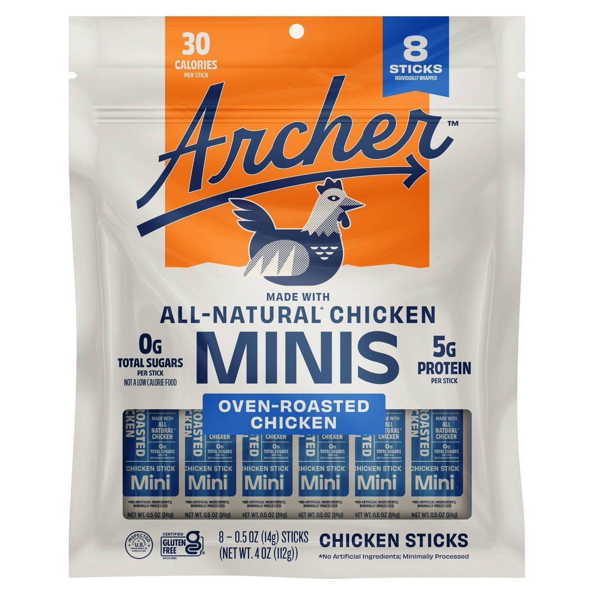 GUEST_84a1b4d6-4f55-4f68-b809-3d529bbe60d9.jpg Archer Jerky Chicken Mini Meat Sticks - 4oz/8ct - Image 1