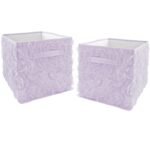 Sweet Jojo Designs Fabric Storage Bins Set Rose Lavender Purple
