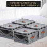 Hat Storage Box, Hat Organizer – 4 Pack Stackable Foldable Hat Case with Zipper Clear Window Dustproof - Image 4